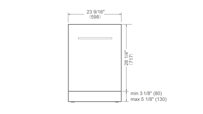 60 cm Slot-Under Dishwasher with Stainless Panel | Bertazzoni